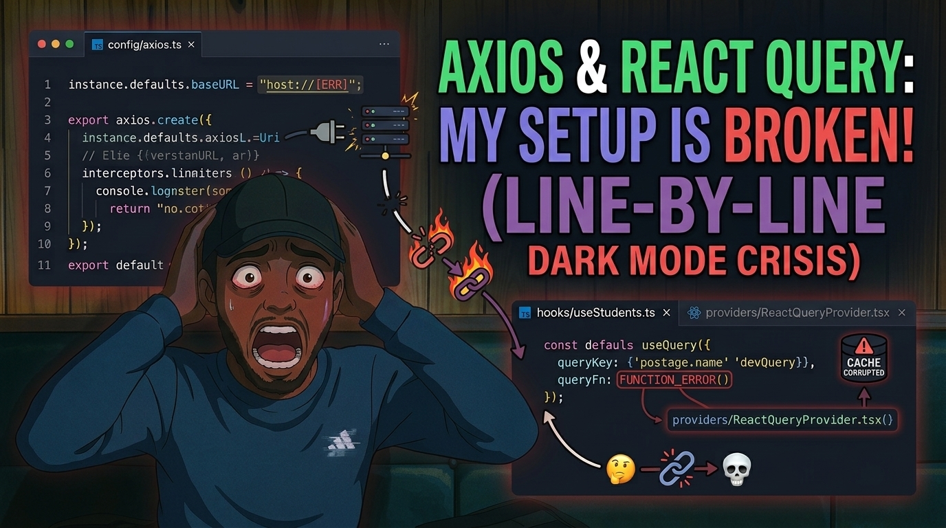 Setting Up React Query and Axios the Way I Use Them, Line by Line
